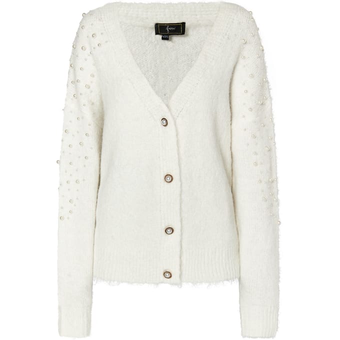 Faina Vest met parels Dames wit