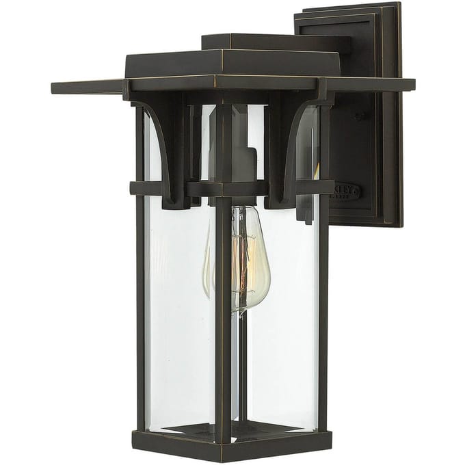 Hinkley LED Wand Buitenlamp Manhattan | 1X E27 Max 60W | IP44 | Dimbaar | Oil Rubbed Bronze