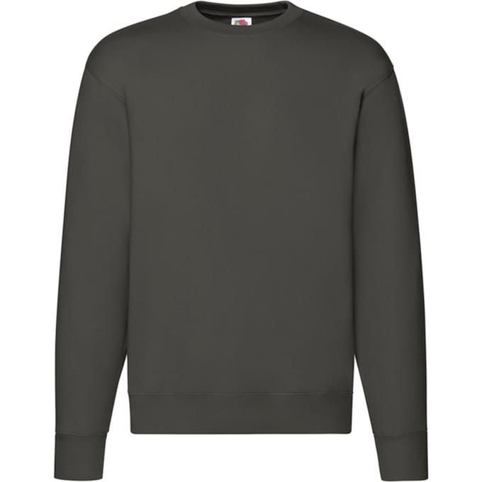 Fruit of the Loom Heren Premium Ingelegd Sweatshirt (Houtskool Stevig)