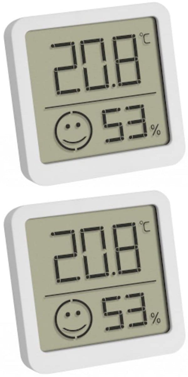 Set van 2 Digitale Thermo-hygrometers voor Binnenklimaat Meting en Comfortzone Indicator