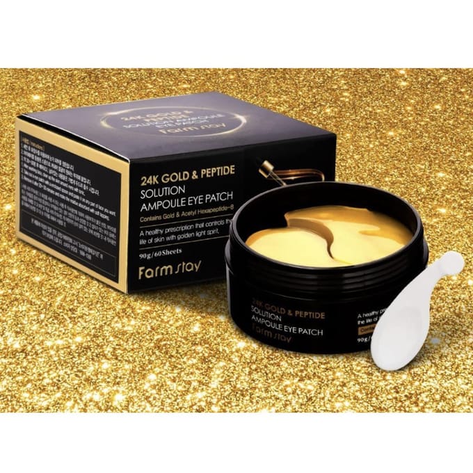 FARM STAY 24K Gold & Peptide Solution Ampul Ooglapje 90g (3 Opties) 1pcs beige