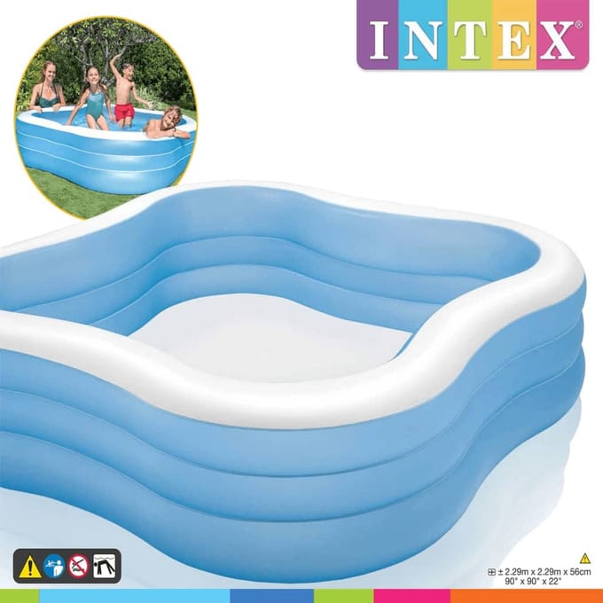 INTEX Swim Center Zwembad Beach Wave 229x229x56 cm 57495NP