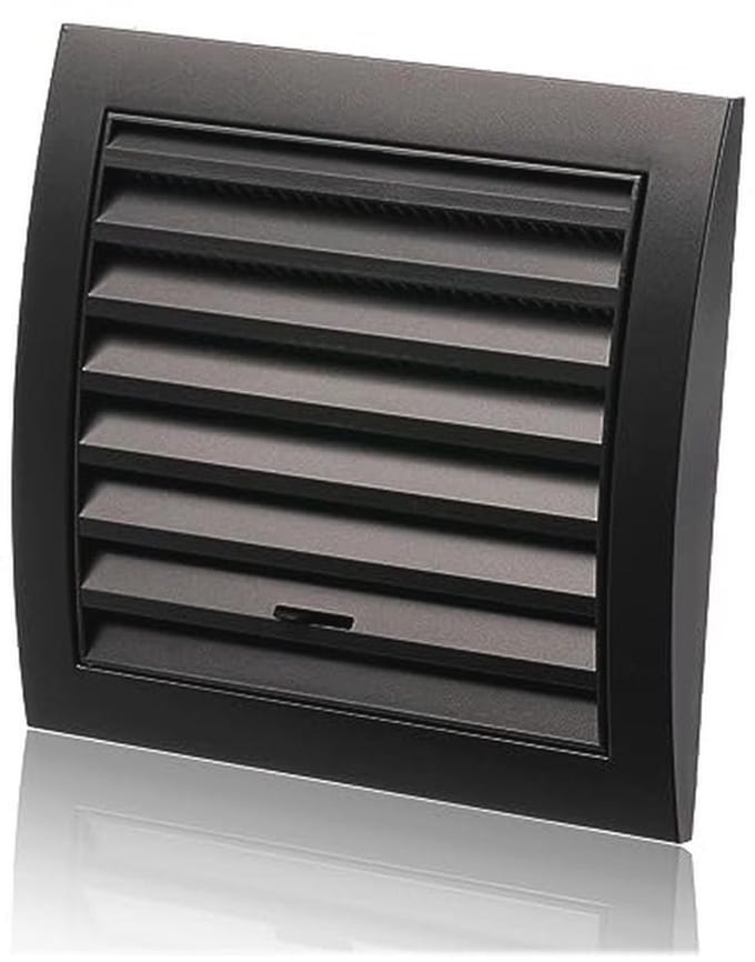 100mm Verstelbaar Ventilatierooster met Insectengaas - Ventilatieoplossing in Antraciet