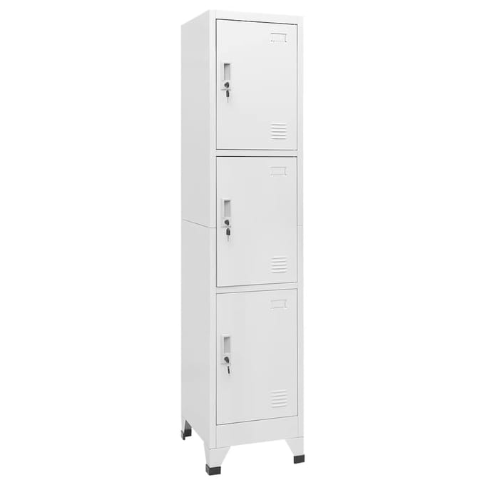 vidaXL - Lockerkast - met - 3 - vakken - 38x45x180 - cm