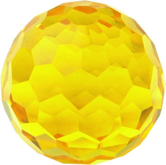 Quiges Verwisselbare Ring Steen Geslepen Bolletje 8mm - Geel - E8RHDC017