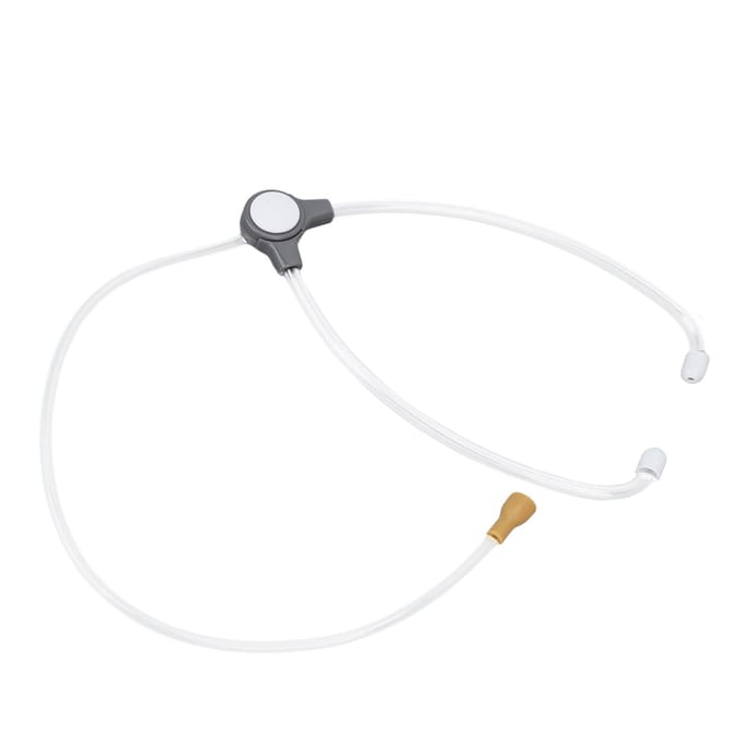 Stethoscoop Transparant PP Dubbelkop Diagnostisch Hulpmiddel Accessoire voor Monitoring Testen white