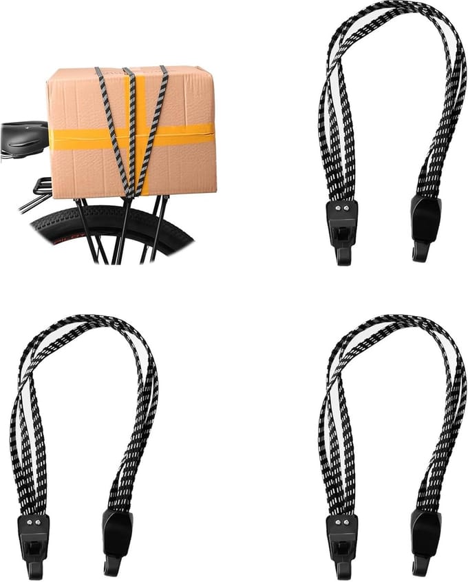 3 stuks elastische bagagespanners voor fiets en motorfiets