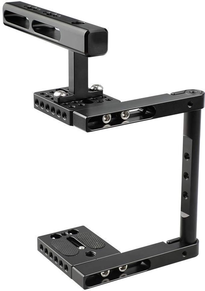 Allecto - Camera Cage met Bovenhandvat - Universele Bevestiging - Robuuste Constructie - Geschikt voor Camera's - Professioneel Gebruik - Accessoir...