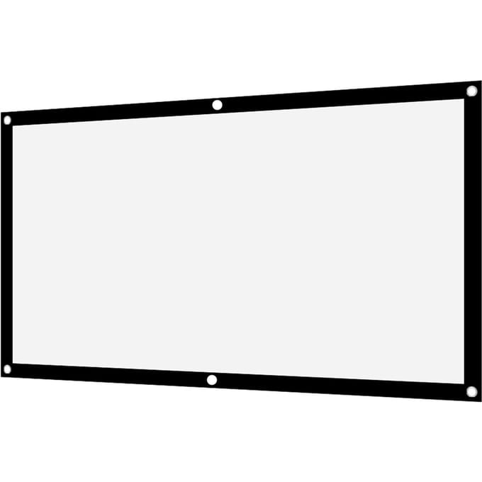 16:9 Verduisterend Draagbaar Kreukvrij Zacht Wit Polyester Projectorgordijn Projectiescherm 60 Inch