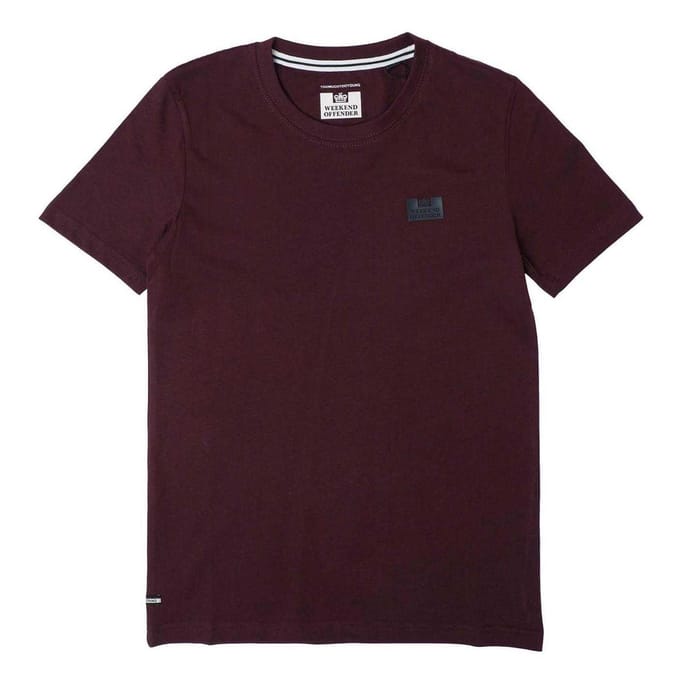 Weekend Offender Dames/Dames Logo T-Shirt (Bourgondië)