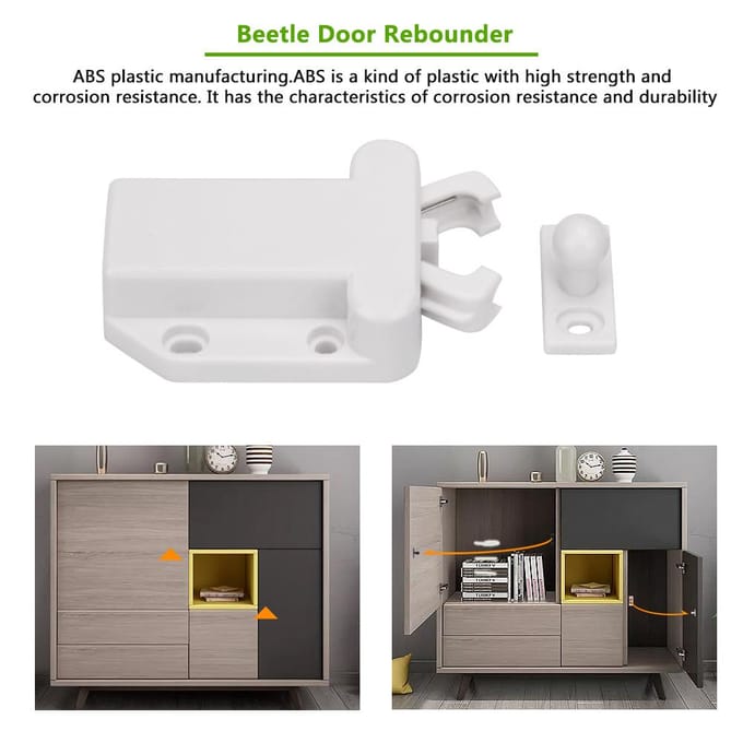 10 stuks Duurzame en Sterke Witte Leuke Kevervorm Kastdeur Rebounder