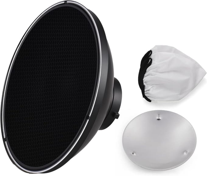 30cm Beauty Dish met Diffuser en Honingraatrooster voor Studioportretfotografie en Flitslicht