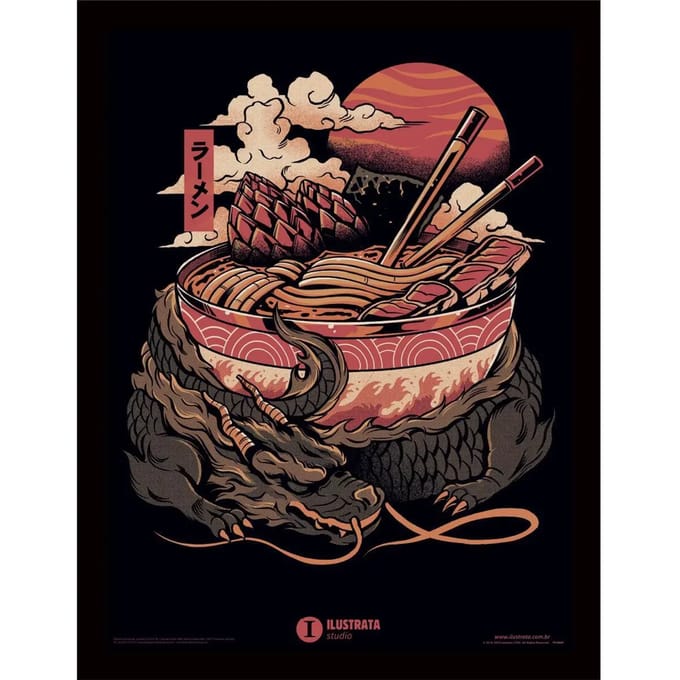 Wanddecoratie Pyramid Dragons Ramen