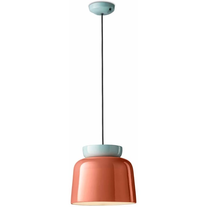 Ferroluce Corcovado hanglamp, lichtblauw/oranje