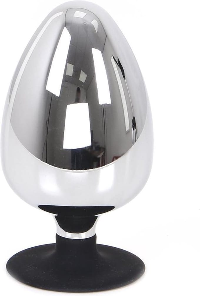 Kiotos - Buttplug RVS Met Siliconen Voetje BIG-S
