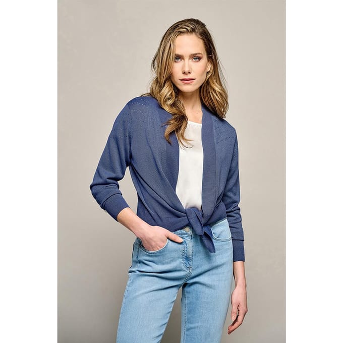 Delhi Lurex Vest Grijs Blauw