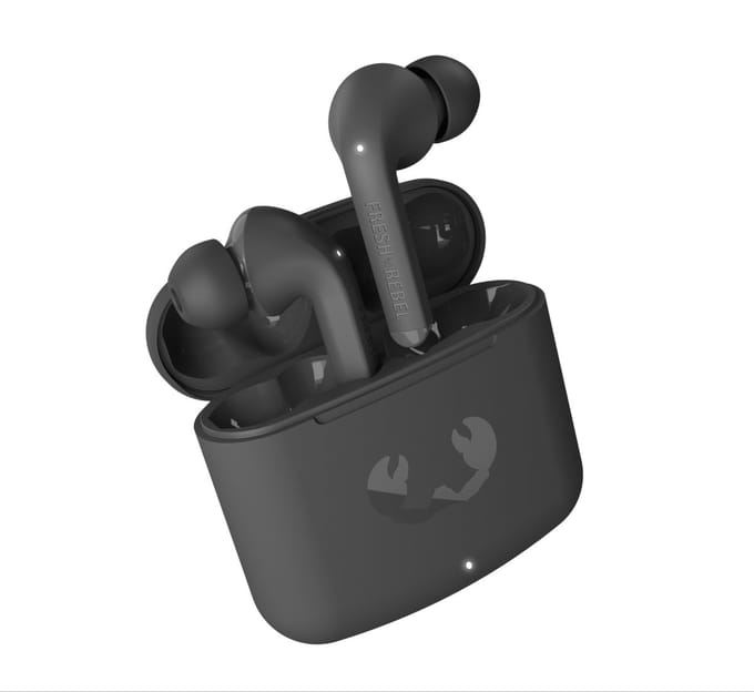 Fresh 'n Rebel Twins Fuse - Draadloze Bluetooth Oordopjes – Oortjes met tip - 30 uur speelduur - Storm Grey