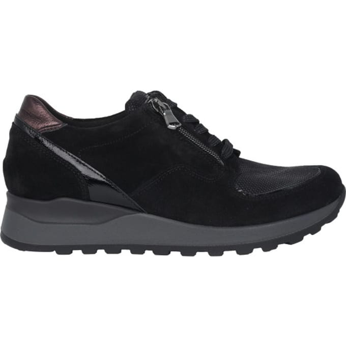 Waldläufer Hiroko - dames sneaker - Zwart - maat 41 (EU) 7 (UK)