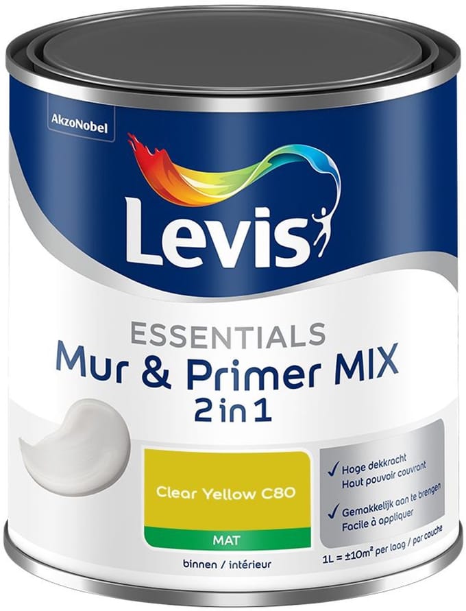 Levis - Essentials Mur & Primer Mix - Clear Yellow C80 - Mengverf - 1 L