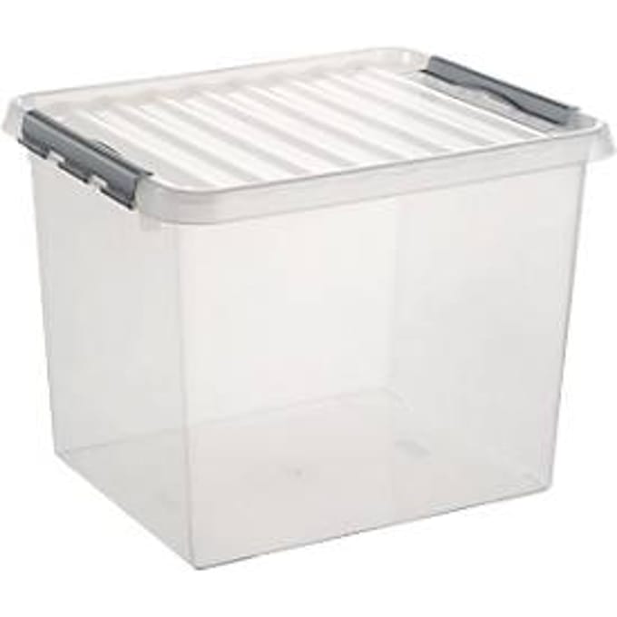Opbergdoos Sunware Q-line - deksel - sluitclips - L 500 x B 400 x H 380 mm- 52 l