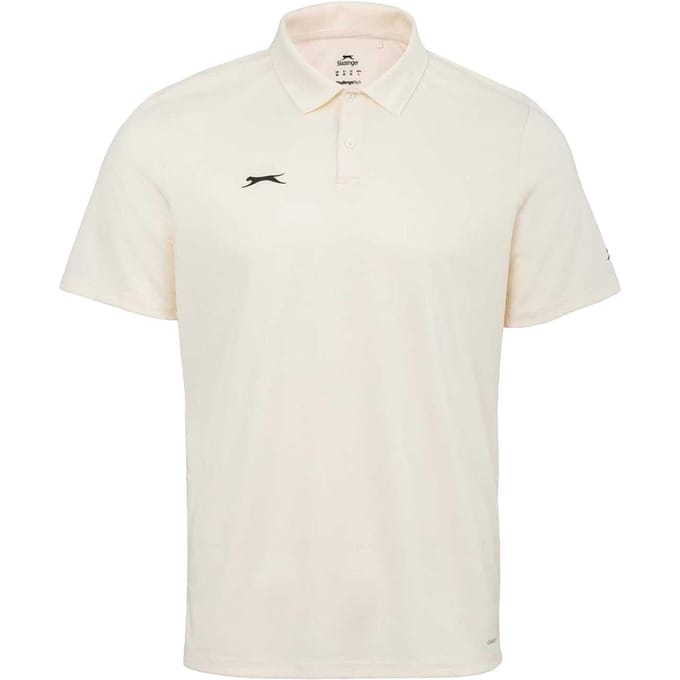 Slazenger Heren 3/4 Mouw Cricket Poloshirt (Crème)
