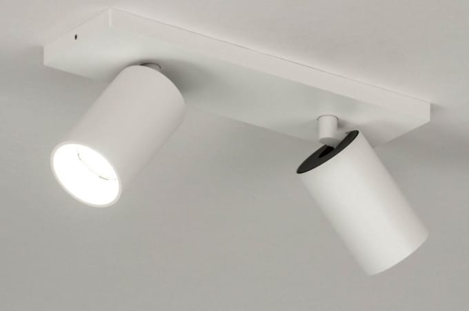 Lumidora Opbouwspot 73231 - DANI - 2 Lichts - GU10 - Wit - Metaal - Badkamerlamp - IP21