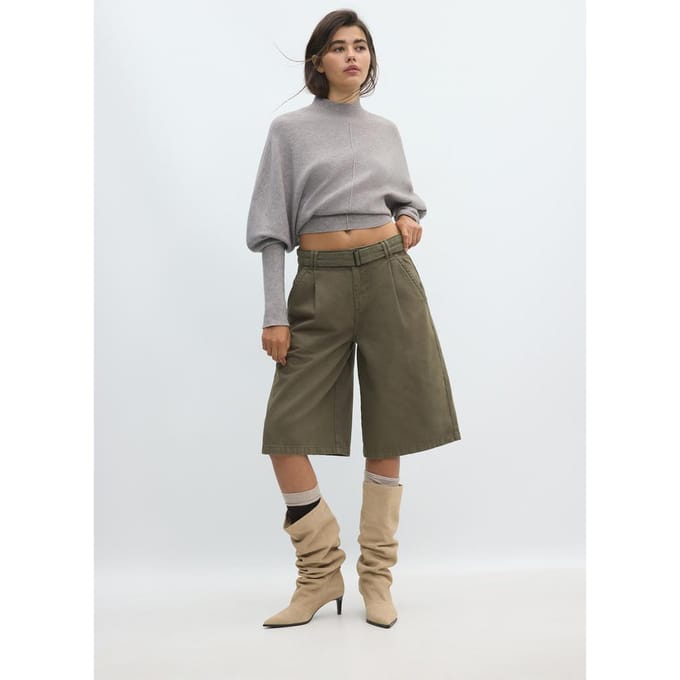 Stradivarius Tricot trui met vleermuismouw en col  0-458 S