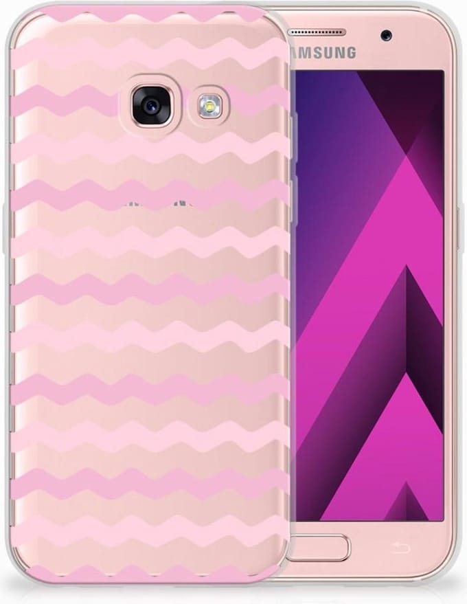 Samsung Galaxy A3 2017 TPU bumper Waves Roze