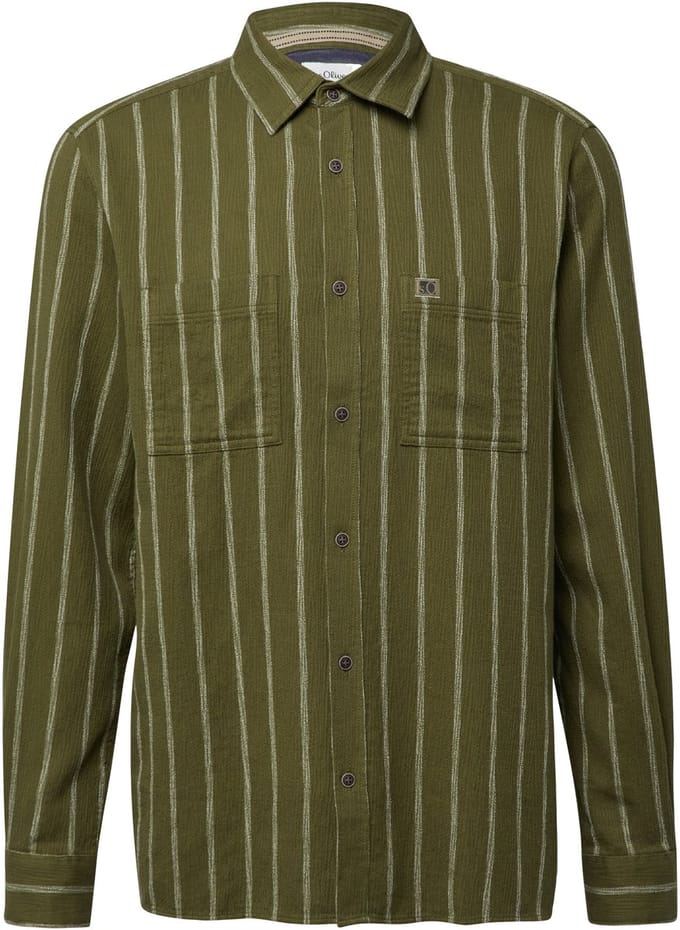 s.Oliver - male - Regular fit: gestructureerd shirt met lange mouwen en strepen
