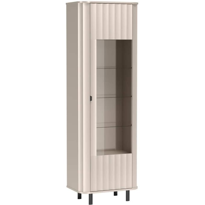 Selsey Novado – Vitrinekast met 1 deur, 65 cm, kasjmiergrijs
