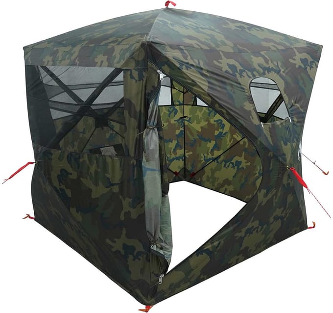 vidaXL - Jacht - Tent - Camouflage - 2-persoons - Polyester - en - Staal
