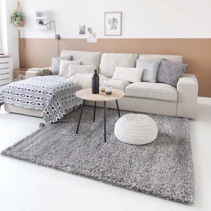 Hoogpolige loper - Shaggy Trend lichtgrijs 80x250