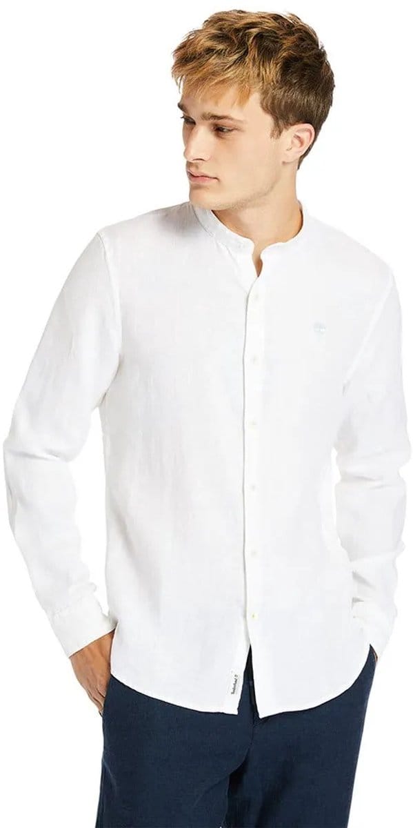 Timberland Mill River Korean Overhemd Met Lange Mouwen Wit L Man