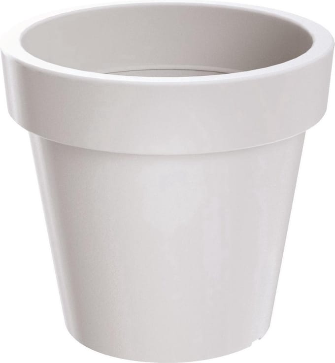 Prosperplast Bloempot/plantenpot voor binnen en buiten - D40 x H35 cm - wit - kunststof