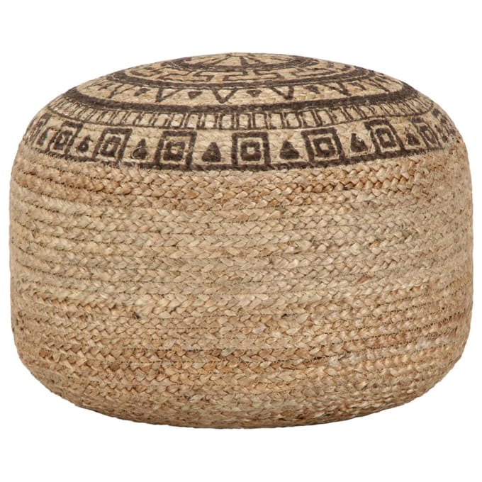 vidaXL - Poef - handgemaakt - 45x30 - cm - jute - bruin