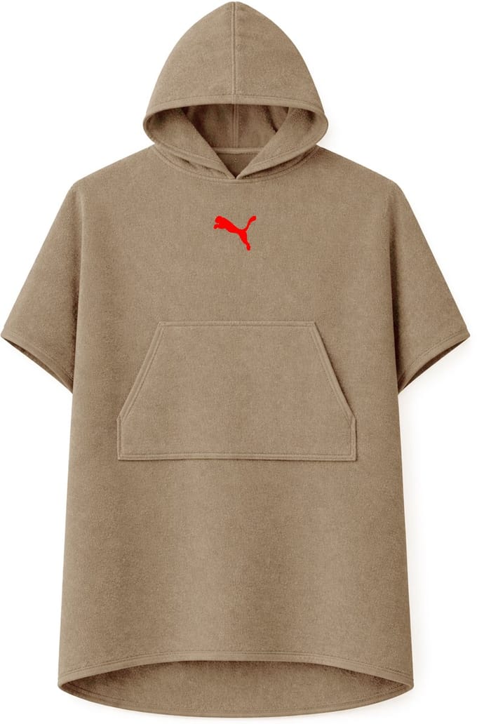 Puma unisex badponcho met capuchon voor strand en sauna 660009