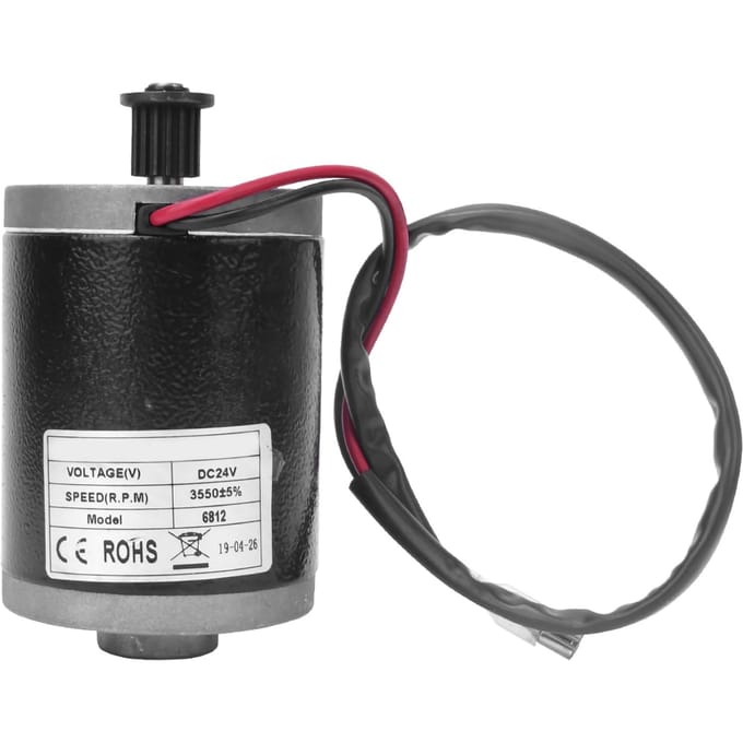 6812 Kwaliteit 24V 100W DC Synchroniserende wiel-elektromotor voor elektrische fiets-scooter black
