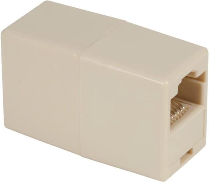 Netwerk koppelstuk Cat 5 - RJ45 - Ivoor - Allteq