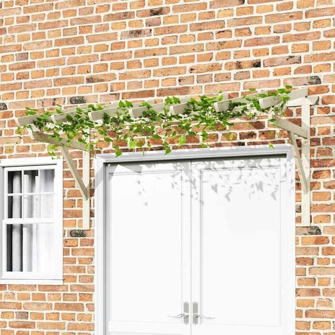 Deurluifel Massief Hout - Overkapping Entree - Bescherming Buiten - Groen Geïmpregneerd - 200 x 100 cm - Groen