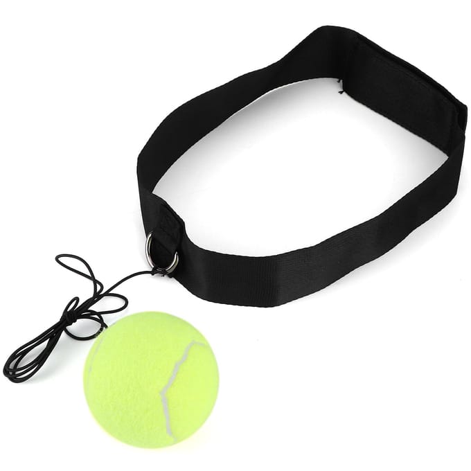 2 stuks Boksen Vechtbal met Hoofdband Snelheidsreactie Training Gym Oefenapparatuur yellow
