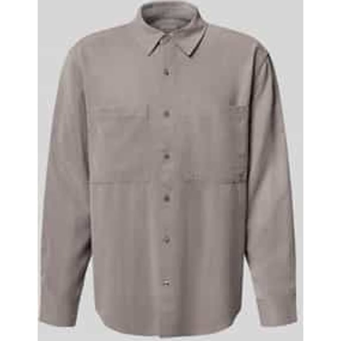 Relaxed fit vrijetijdsoverhemd van lyocell met labelstitching