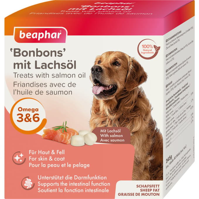 Beaphar Honden Voersupplement Bonbons Schapenvet met Zalmolie 245g