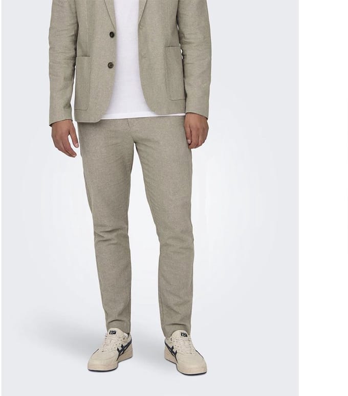 Only & Sons Eve Mix 0132 Slim Fit Broek Beige 52 Man