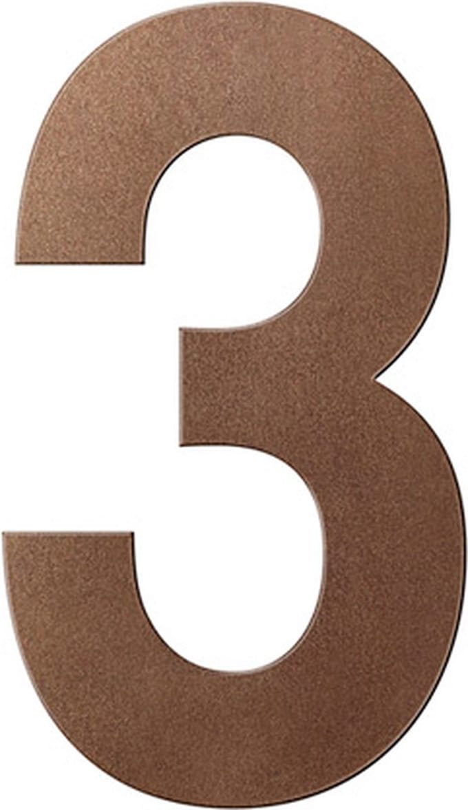 Huisnummer - Brons Kleur - RVS - GPF - Bronze blend 3, 150 mm