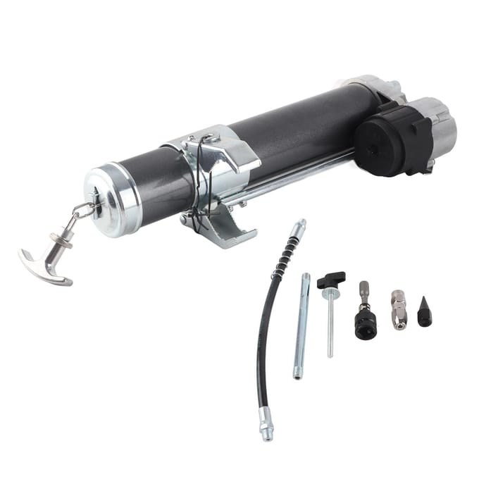 Smeerpistool Opzetstuk Adapter 12000PSI Hogedruk Handbediend Smeringsgereedschap voor Elektrische Boormachine gray