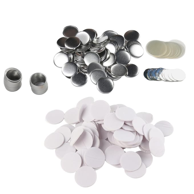 100 Sets 58mm Spiegel Ronde Buttons Onderdelen DIY Blanco Roestvrij Blik Button Maker Benodigdheden voor
