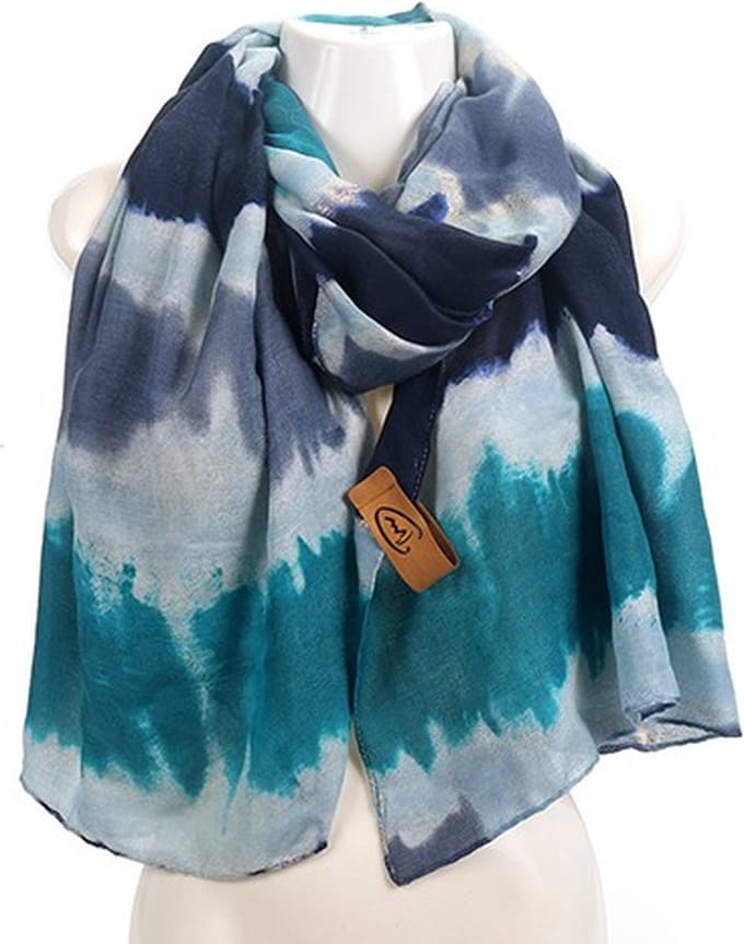 Blauw triangel sjaal Sicilia