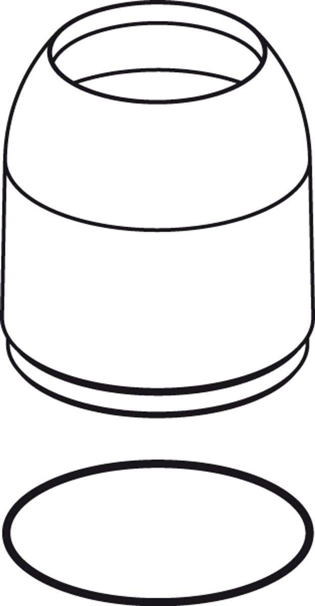 Ideal Standard Afdekkap met O-ring, B960229AA, Chroom, B960229AA