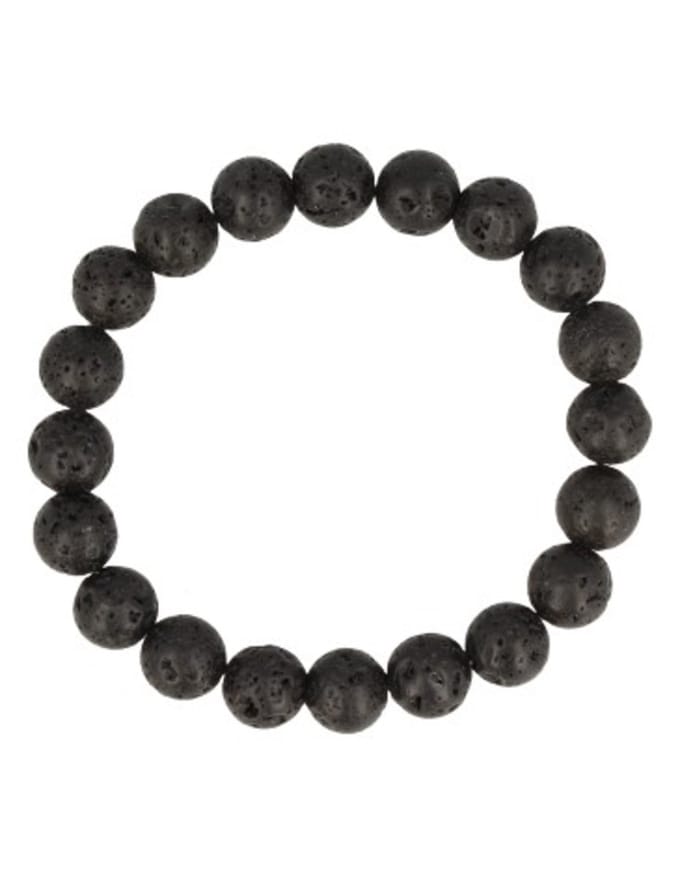 Lavasteen mannen armband kralen 10 mm