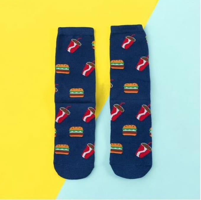 Fun sokken 'Burgers en Frisdrank' (91229)